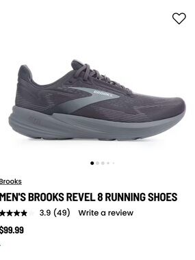 Brooks Men's Revel 8 Running Shoes - Charcoal